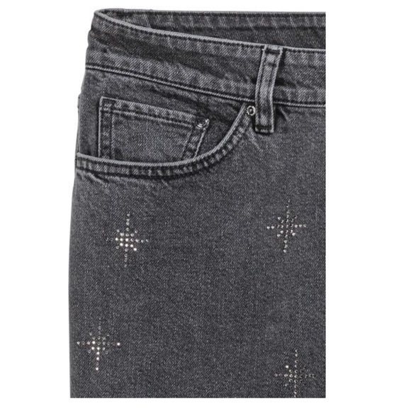 Vintage Fit Rhinestone High Ankle H&M Black Jeans - Picture 2 of 3